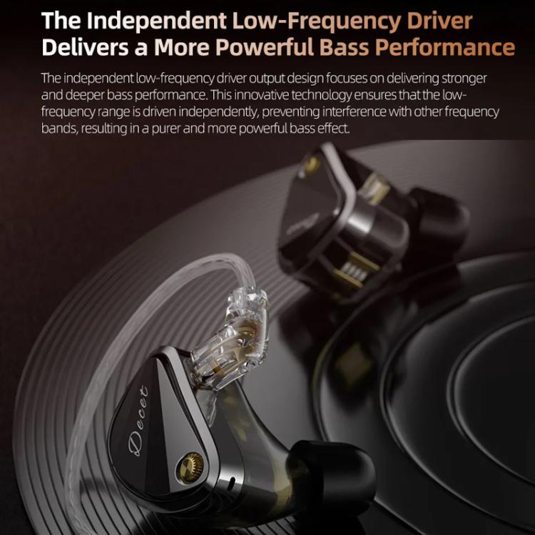 KZ Decet 3.5mm Array-style 10-Driver Dynamic 1.2m Wired Earphone, Spec: Tuned Standard