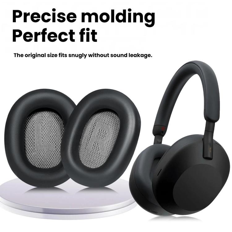 For Sony WH-1000XM5 Headphones 1pair Replacement Ear Pads Silicone Leather Ear Cushions