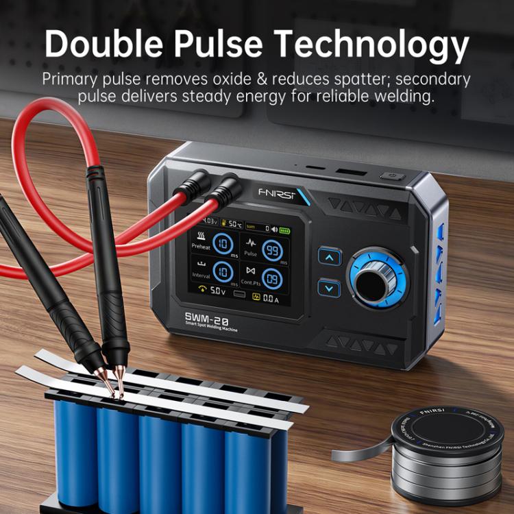 FNIRSI SWM-20 2.4 Inch Color Screen Handheld Dual Pulse Spot Welder With Welding Pen