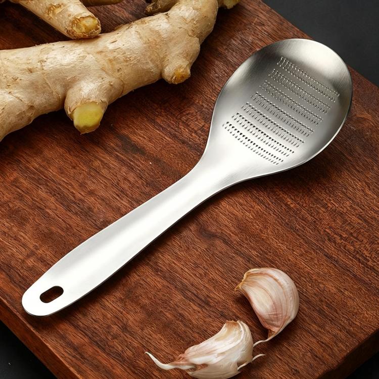 LsCook Ginger Garlic Grinder Manual Home Use Ginger Masher, Spec: 430 Steel Large Spoon Grinder