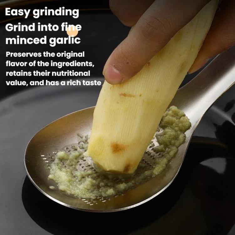 LsCook Ginger Garlic Grinder Manual Home Use Ginger Masher, Spec: 430 Steel Large Spoon Grinder