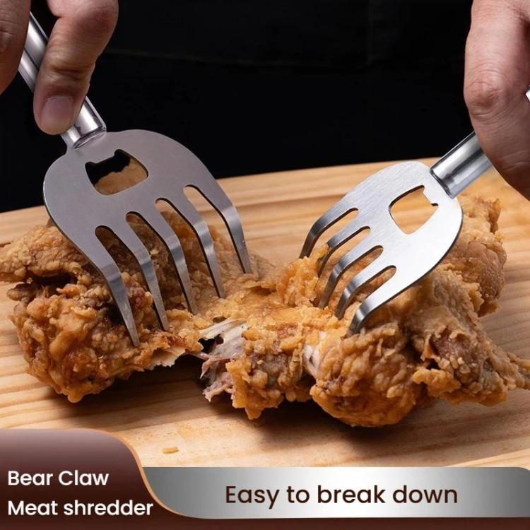 LsCook Multifunctional Bear Claw Shape Hand Guard Meat BBQ Shredder, Spec: All-Steel