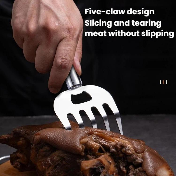 LsCook Multifunctional Bear Claw Shape Hand Guard Meat BBQ Shredder, Spec: All-Steel