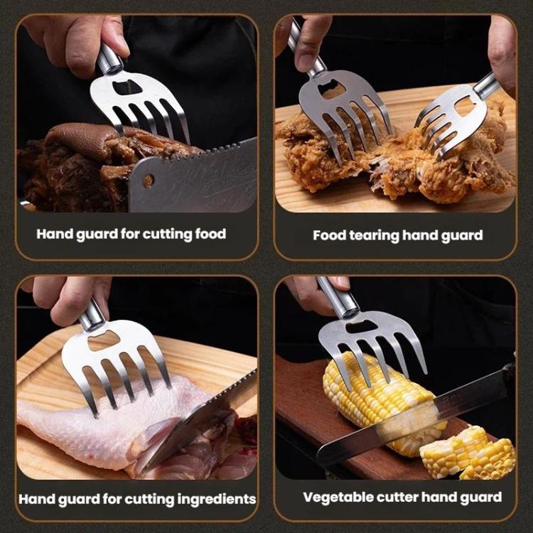 LsCook Multifunctional Bear Claw Shape Hand Guard Meat BBQ Shredder, Spec: All-Steel