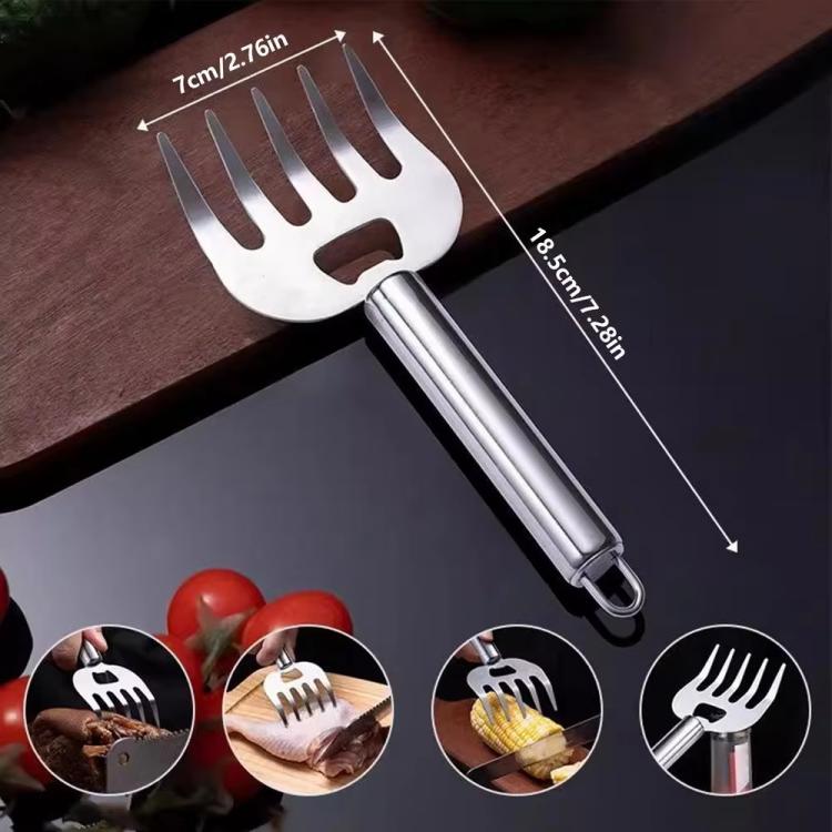 LsCook Multifunctional Bear Claw Shape Hand Guard Meat BBQ Shredder, Spec: All-Steel