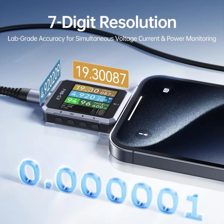 FNIRSI FNB-C2 PD3.1 Voltage & Current Meter Type-C Fast Charging Protocol Tester