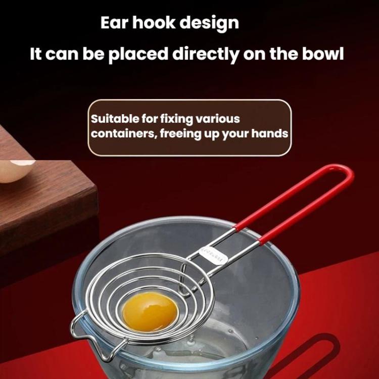 LsCook 304 Stainless Steel Spiral Egg White Separator Yolk Extractor Tool - Red