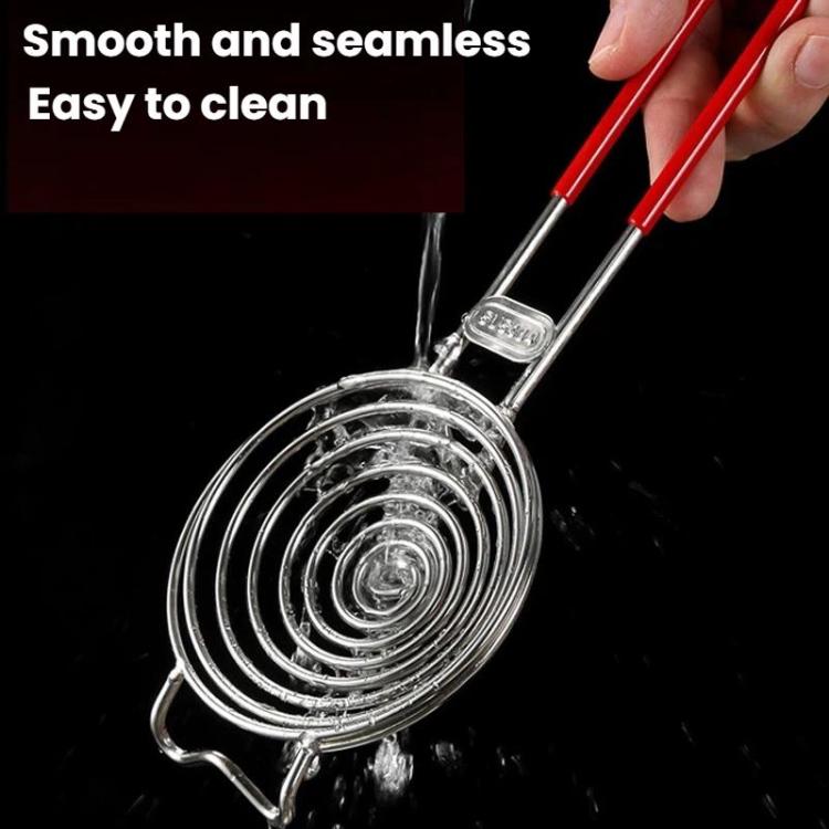 LsCook 304 Stainless Steel Spiral Egg White Separator Yolk Extractor Tool - Red