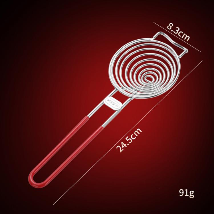 LsCook 304 Stainless Steel Spiral Egg White Separator Yolk Extractor Tool - Red