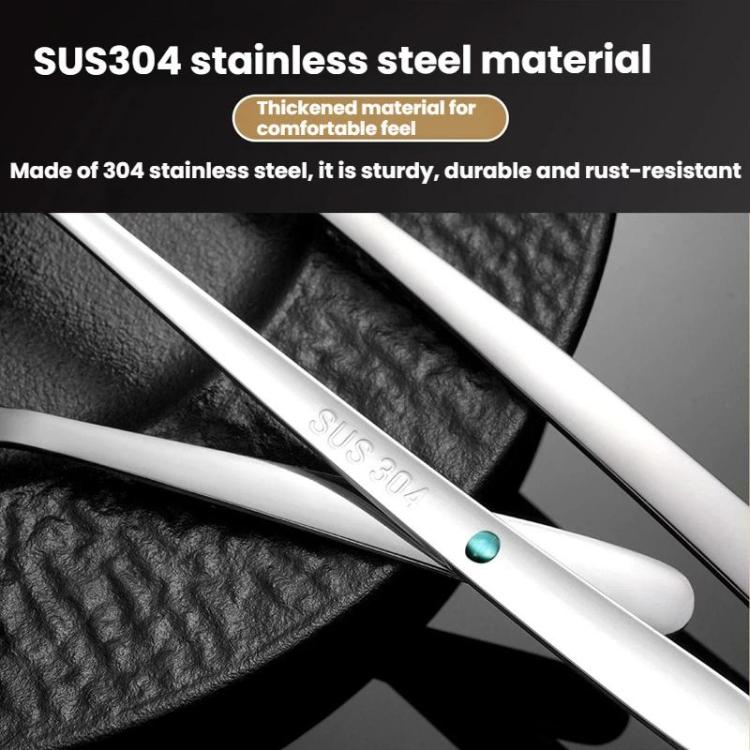 LsCook 304 Stainless Steel Salad Spoon Fork Instant Noodle Pasta Fork, Spec: Medium