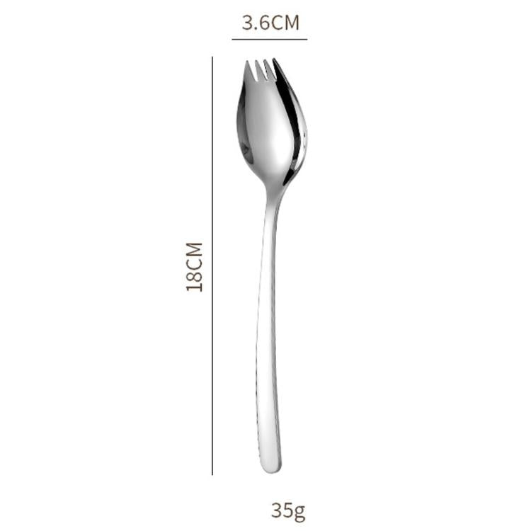 LsCook 304 Stainless Steel Salad Spoon Fork Instant Noodle Pasta Fork, Spec: Medium