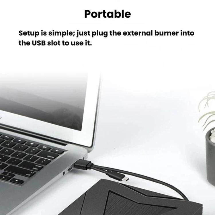 External DVD Drive USB 3.0 & Type-C Dual Interface Portable External Drive
