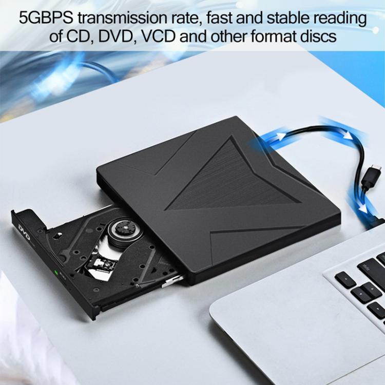 External DVD Drive USB 3.0 & Type-C Dual Interface Portable External Drive