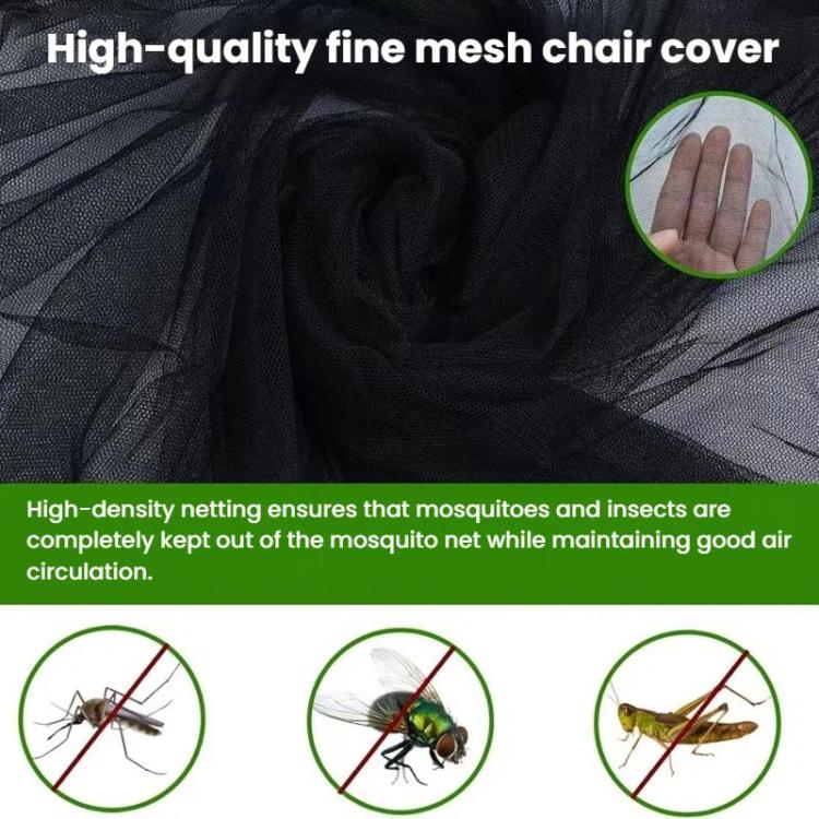 Outdoor Portable Waterproof Swing Mosquito Net Sunshade Mesh Net For Fishing & Patio Rocking Chairs, Size: 82 x 89 x 160cm