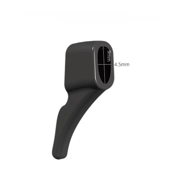 4pcs /Set Silicone Anti-Slip Ear Hooks for AI Smart Glasses Universal Comfort Eyeglass Ear Grips for Meta Ray-Ban, Xreal, Thunderbird - Black