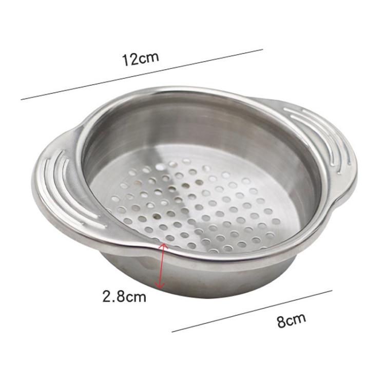 LsCook Kitchen 304 Stainless Steel Can Strainer Non-slip Dual-Handle Draining Tool - 8cm