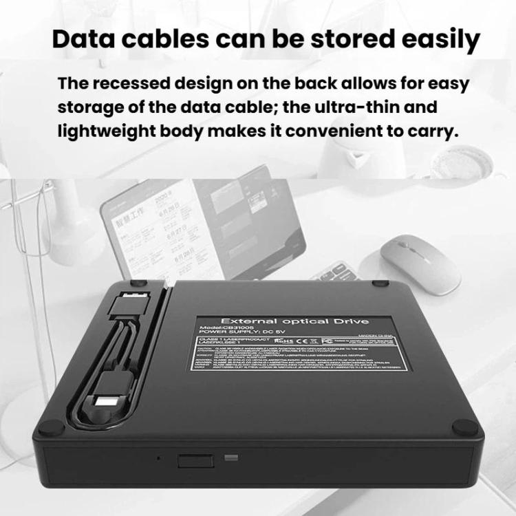 External DVD CD Writer Drive USB 3.0 & Type-C Portable Optical Disc Drive