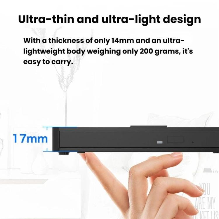 External DVD CD Writer Drive USB 3.0 & Type-C Portable Optical Disc Drive