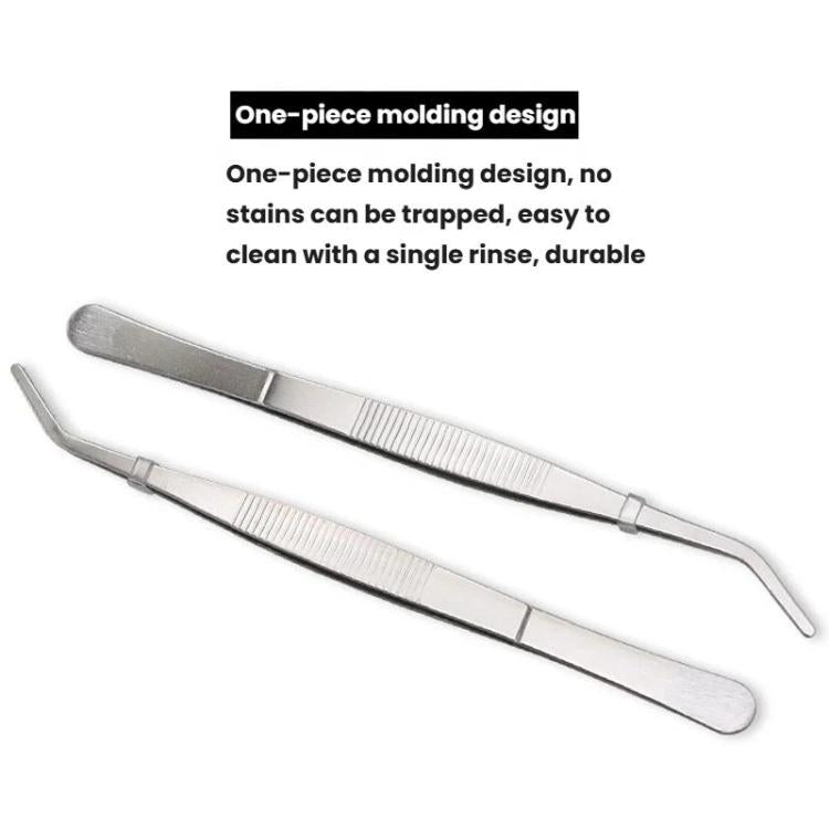 LsCook 20cm Extra Long Thick 401 Stainless Steel Tea Tongs Tea Tweezers