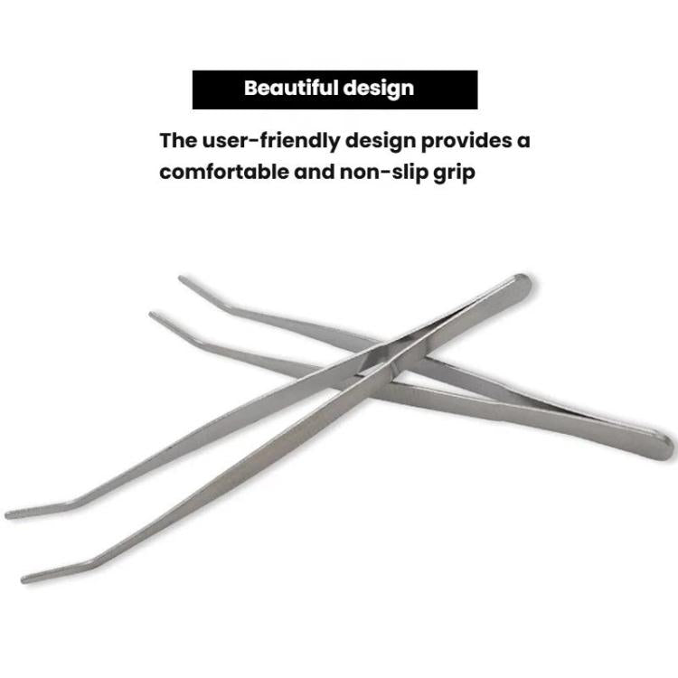 LsCook 20cm Extra Long Thick 401 Stainless Steel Tea Tongs Tea Tweezers