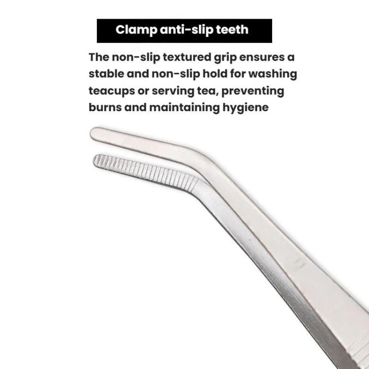 LsCook 20cm Extra Long Thick 401 Stainless Steel Tea Tongs Tea Tweezers