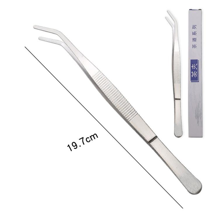 LsCook 20cm Extra Long Thick 401 Stainless Steel Tea Tongs Tea Tweezers