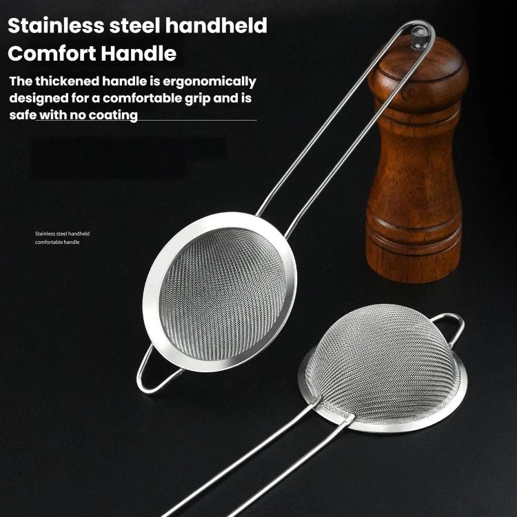 LsCook Round Base 304 Stainless Steel Milk Juice Mesh Strainer Ultra-Fine Kitchen Flour Sifter
