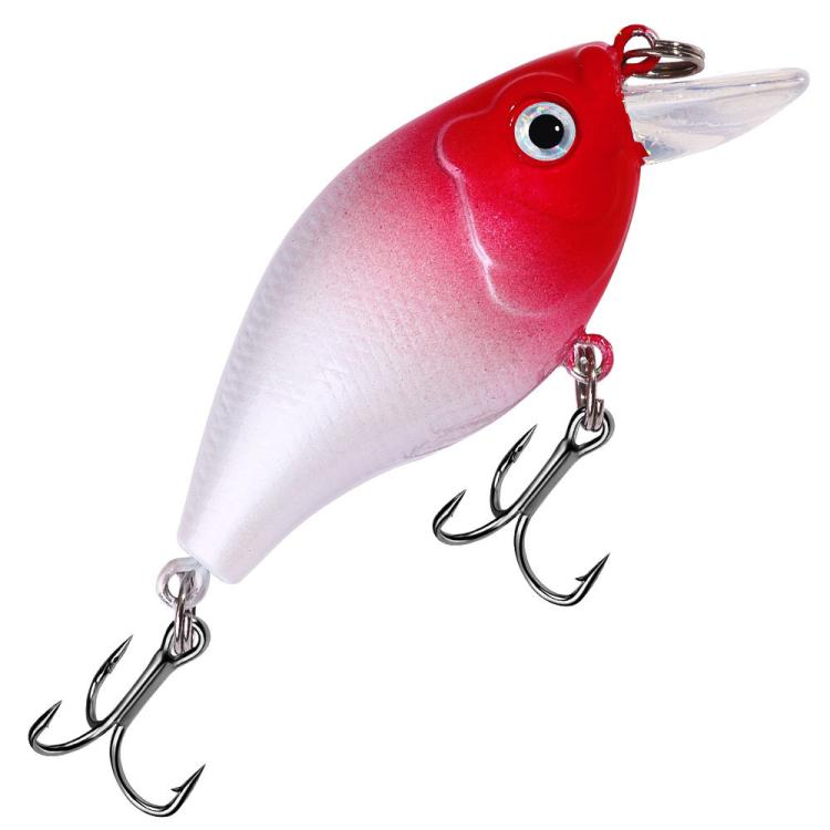 HENGJIA Deep Diving Fat Crankbait Fishing Lure Long Casting Hard Bait, Spec: 6cm 6.9g