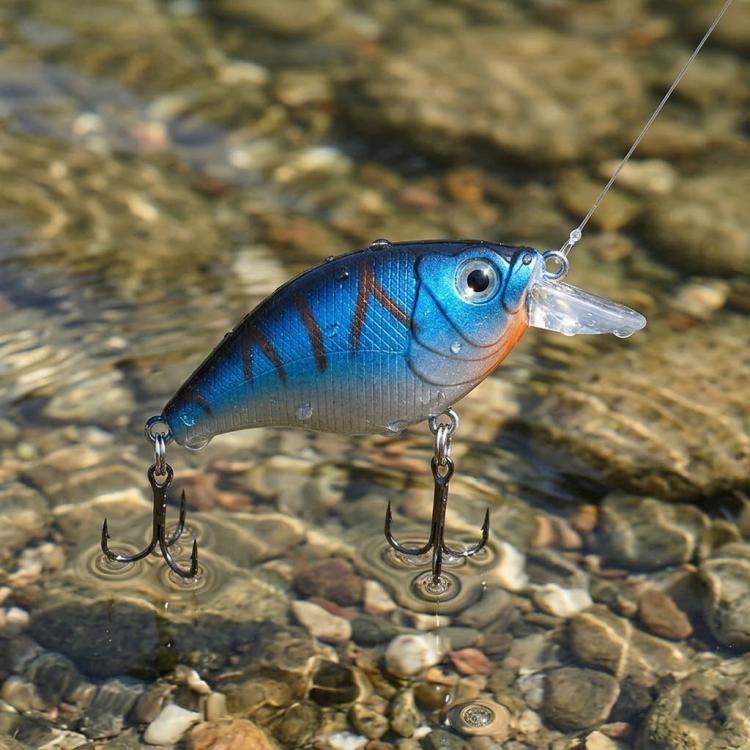 HENGJIA Deep Diving Fat Crankbait Fishing Lure Long Casting Hard Bait, Spec: 6cm 6.9g