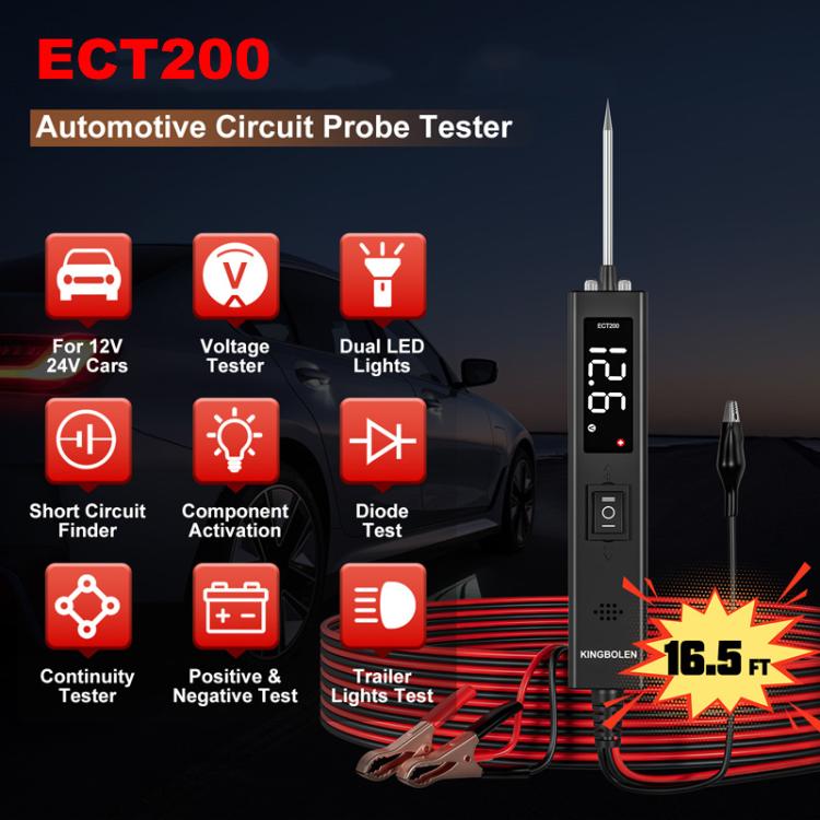 KINGBOLEN ECT200 Circuit Fault Detector Vehicle Circuit Tester For Battery Status & Usage