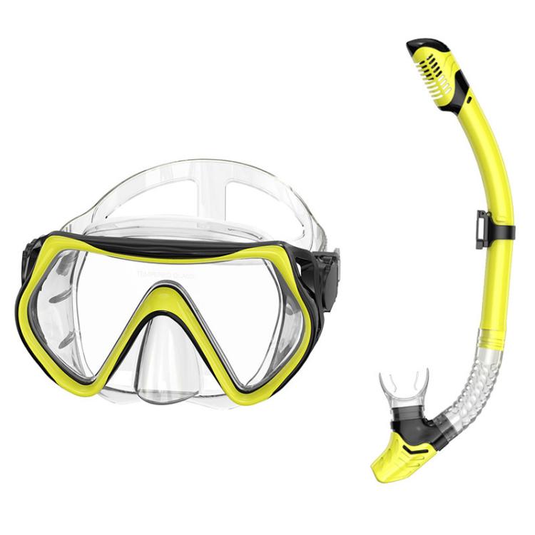 Snorkel Set for Adults 180-degree Panoramic View Diving Mask with Anti-Fog Lens Snorkeling Gear for Scuba Diving, Swimming
