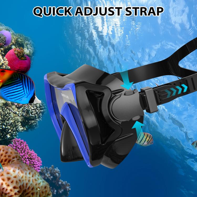 Snorkel Set for Adults 180-degree Panoramic View Diving Mask with Anti-Fog Lens Snorkeling Gear for Scuba Diving, Swimming
