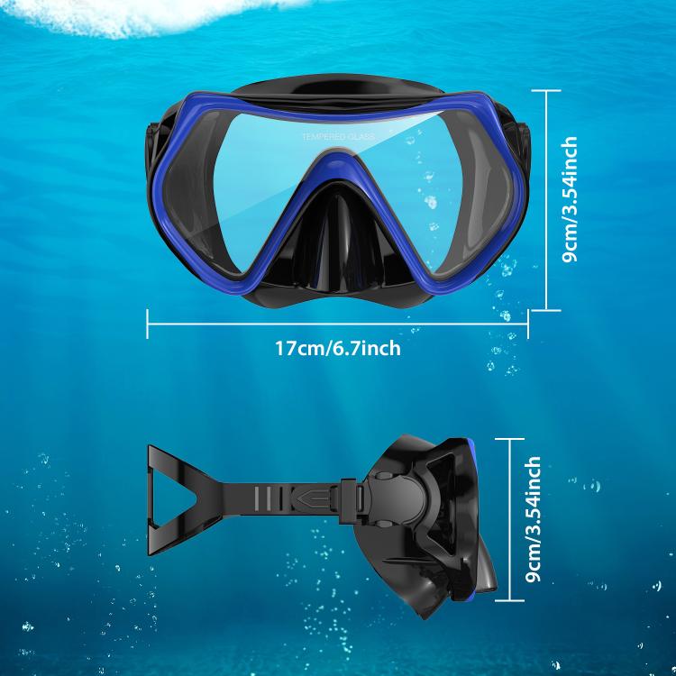 Snorkel Set for Adults 180-degree Panoramic View Diving Mask with Anti-Fog Lens Snorkeling Gear for Scuba Diving, Swimming