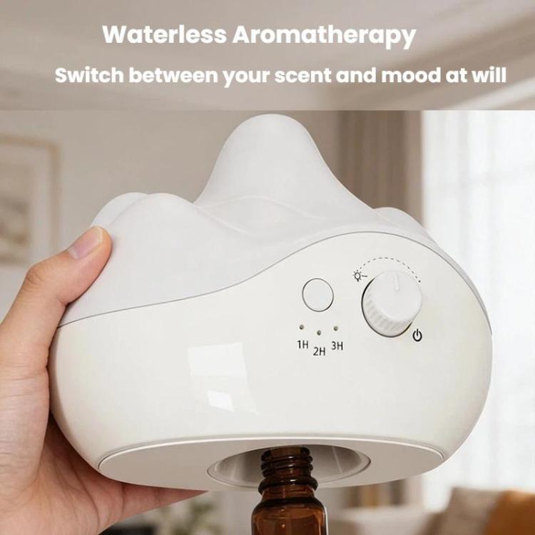 Cloud-shaped Dual-Fluid Aromatherapy Diffuser Waterless Pure Essential Oil Automatic Diffuser With Night Light No Essential Oils