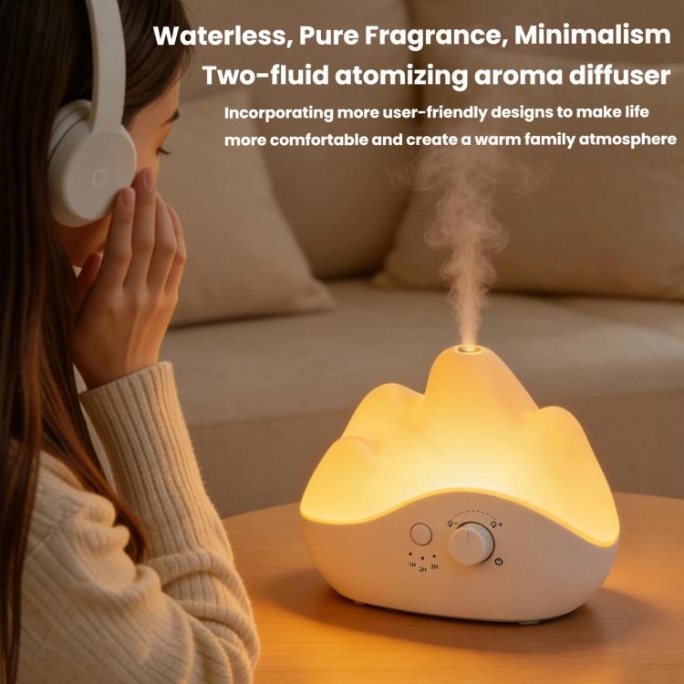 Cloud-shaped Dual-Fluid Aromatherapy Diffuser Waterless Pure Essential Oil Automatic Diffuser With Night Light No Essential Oils