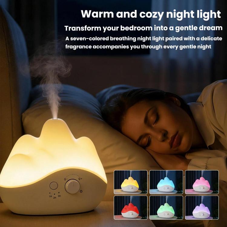 Cloud-shaped Dual-Fluid Aromatherapy Diffuser Waterless Pure Essential Oil Automatic Diffuser With Night Light No Essential Oils