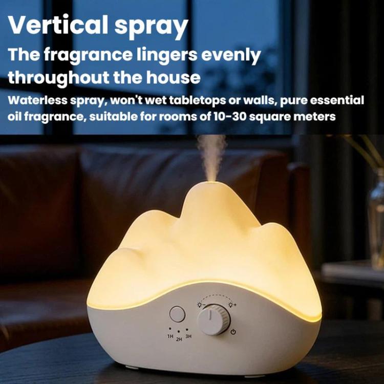 Cloud-shaped Dual-Fluid Aromatherapy Diffuser Waterless Pure Essential Oil Automatic Diffuser With Night Light No Essential Oils
