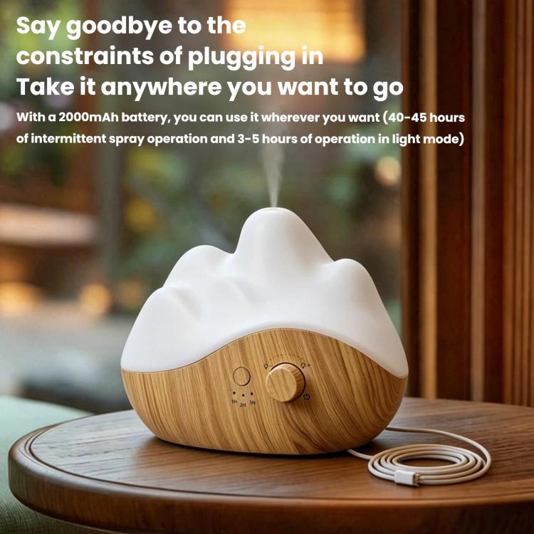 Cloud-shaped Dual-Fluid Aromatherapy Diffuser Waterless Pure Essential Oil Automatic Diffuser With Night Light No Essential Oils