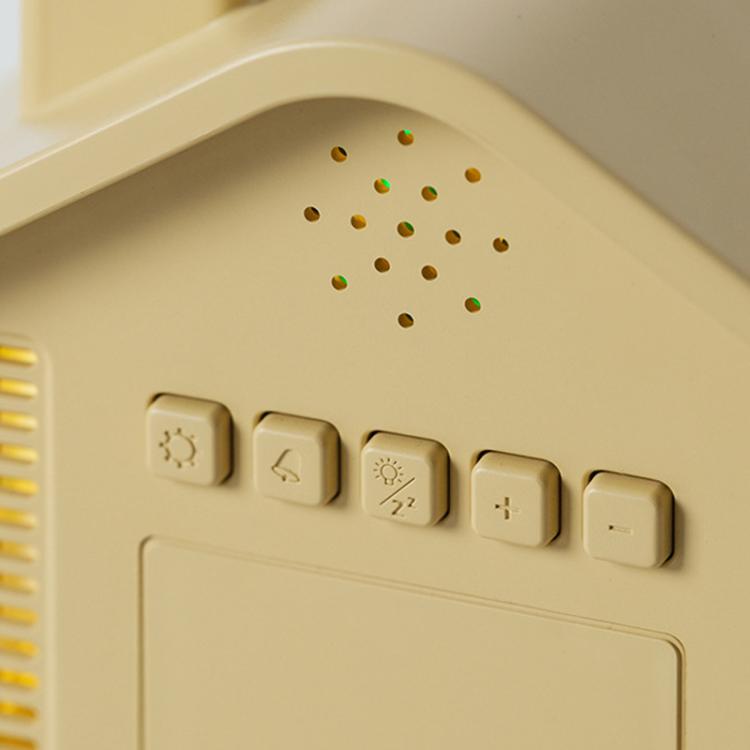 House-Shaped Digital Alarm Clock with Night Light Dual Alarms & Timer Function, 3-Level Brightness
