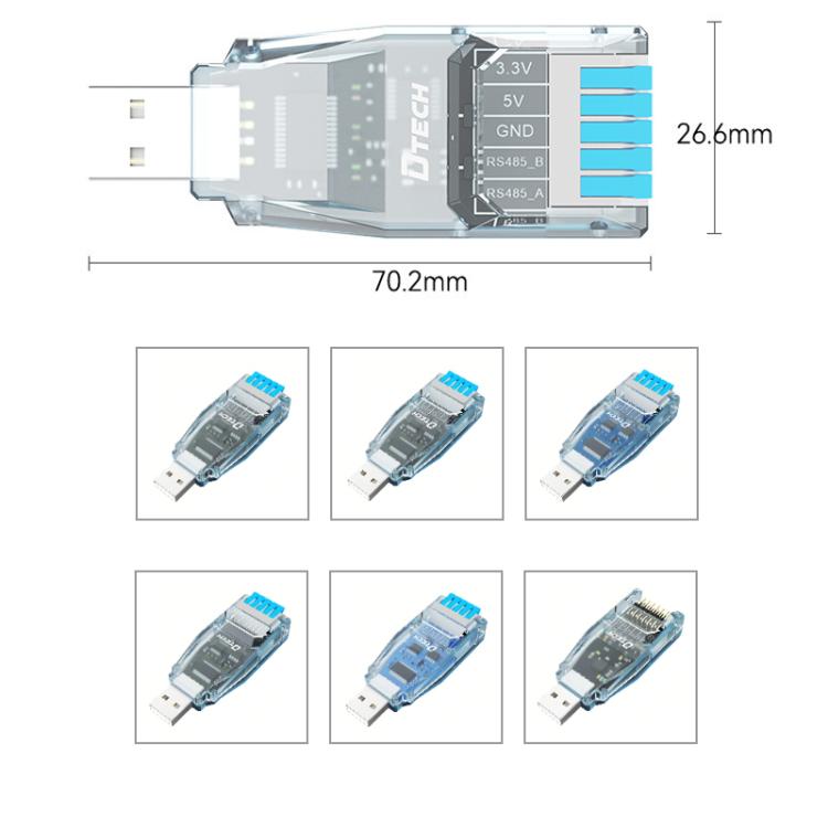 DTECH USB To RS485 Push-Button Serial Port Module, Specifications: FTDI Chip IOT5094
