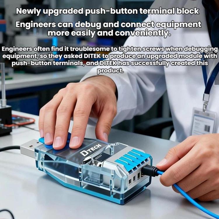 DTECH USB To RS485 Push-Button Serial Port Module, Specifications: MS3020 Chip IOT5086SA