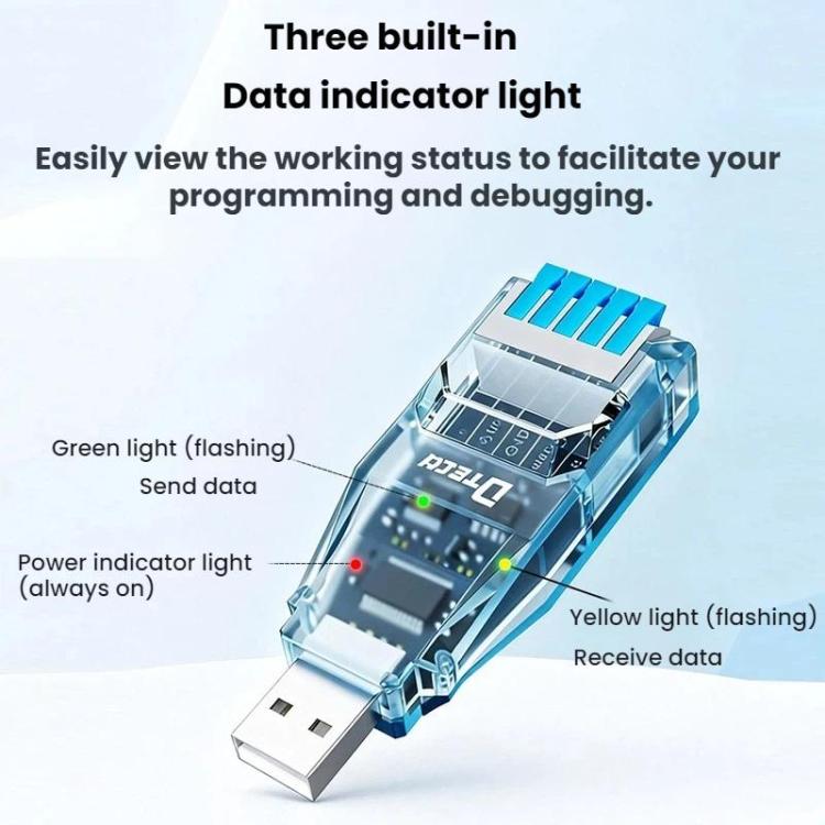 DTECH USB To RS485 Push-Button Serial Port Module, Specifications: RS232/485 MS3020 Chip IOT5087S