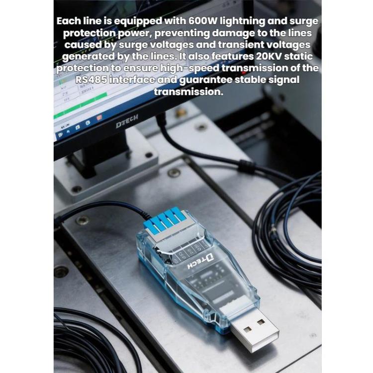 DTECH USB To RS485 Push-Button Serial Port Module, Specifications: RS232/485 MS3020 Chip IOT5087S