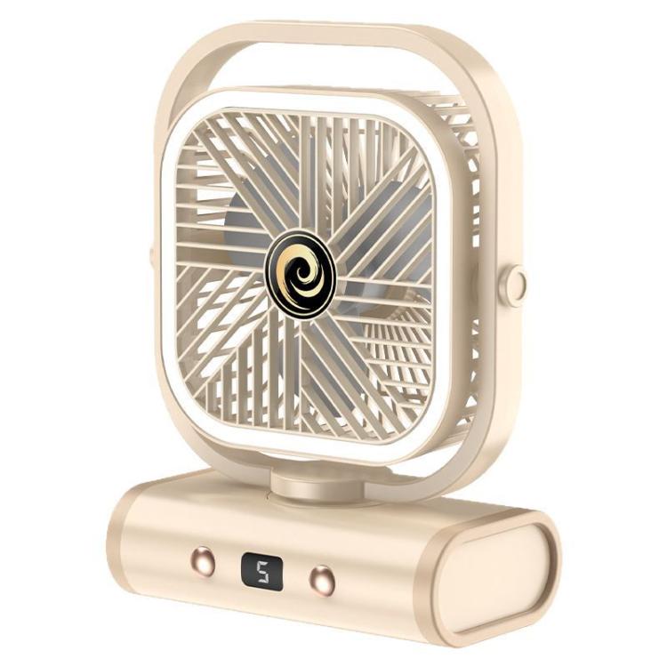 Desktop Mini Office Silent USB Wall-Mounted Fan, Color: White Rechargeable Oscillating 2400mAh