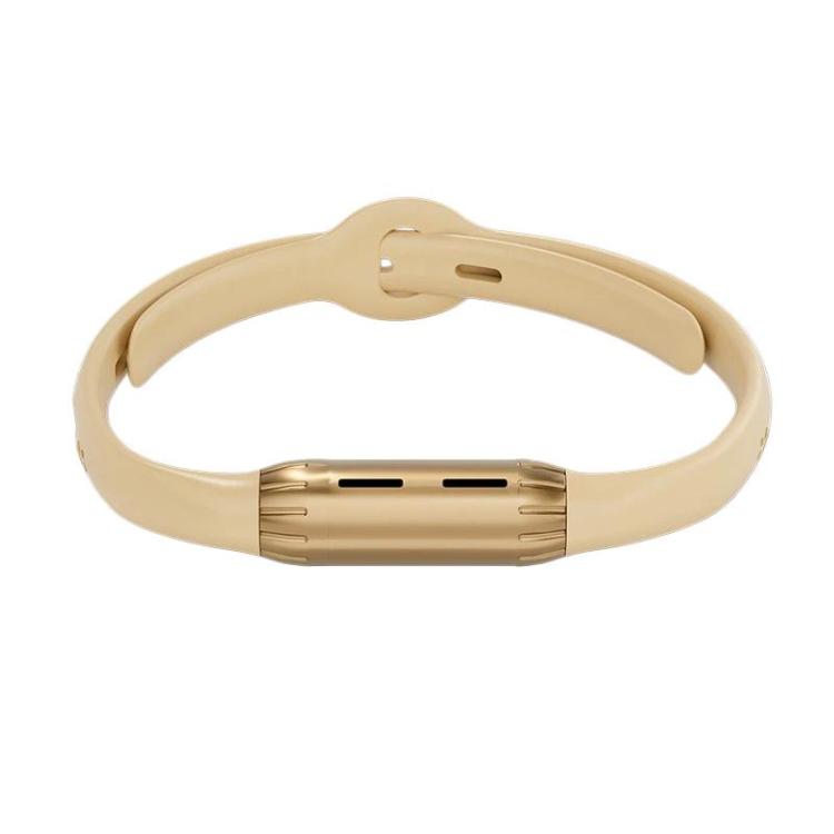 Portable Outdoor Plant Essential Oil Mosquito Repellent Bracelet, Color: Rose Gold With Beige