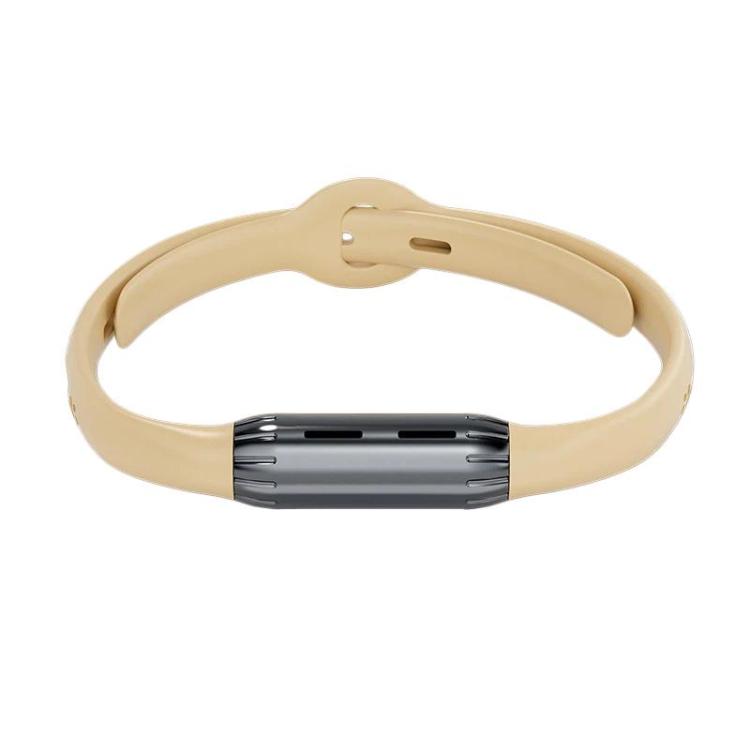 Portable Outdoor Plant Essential Oil Mosquito Repellent Bracelet, Color: Gunmetal Gray With Beige