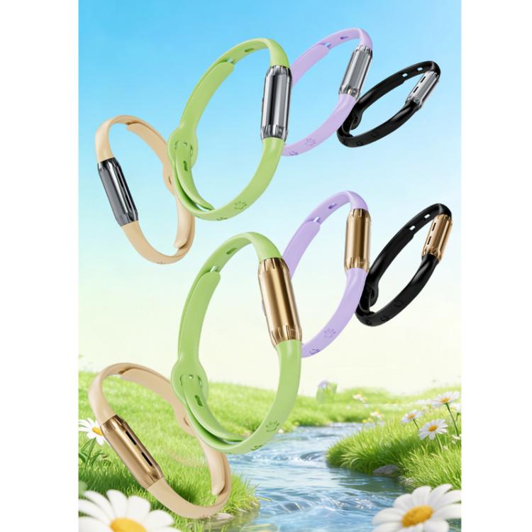 Portable Outdoor Plant Essential Oil Mosquito Repellent Bracelet, Color: Rose Gold With Beige
