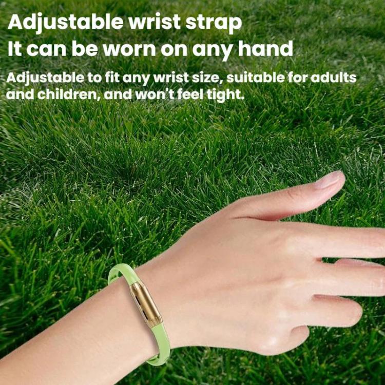 Portable Outdoor Plant Essential Oil Mosquito Repellent Bracelet, Color: Rose Gold With Beige