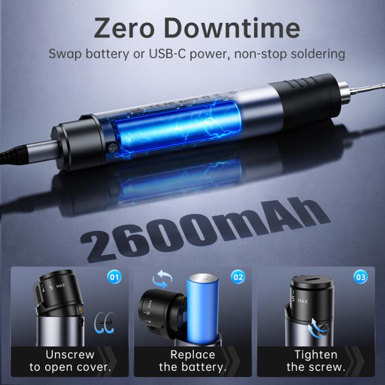 FNIRSI HS-03 0.96 Inch Screen Wireless Constant Temperature Electric Soldering Iron Mini Repair Soldering Iron Tool Kit
