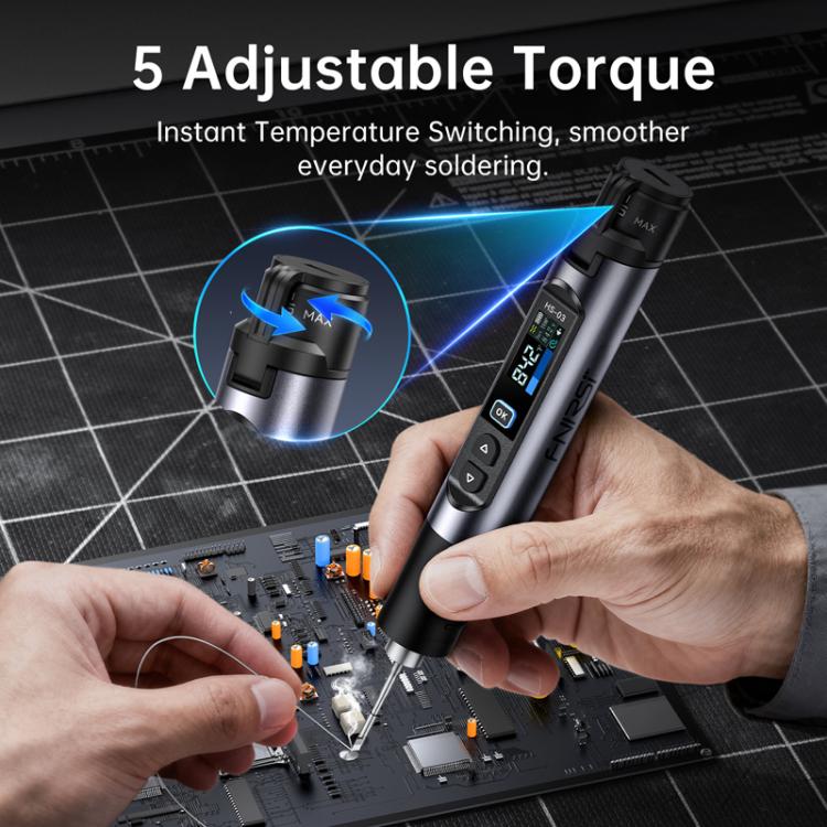 FNIRSI HS-03 0.96 Inch Screen Wireless Constant Temperature Electric Soldering Iron Mini Repair Soldering Iron Tool Kit